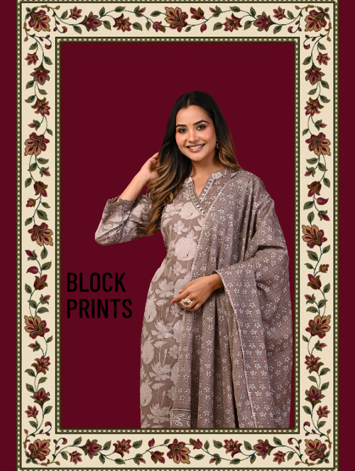 suit block print