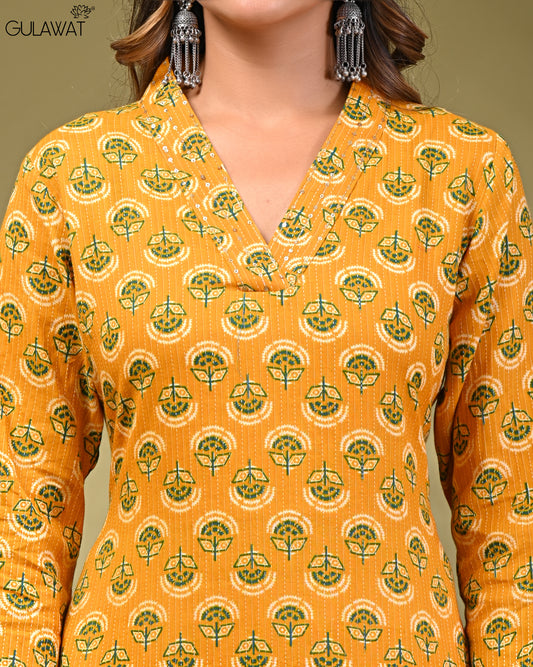 Kesari Women's Beautiful Cotton Printed Kurti  || by Gulawat